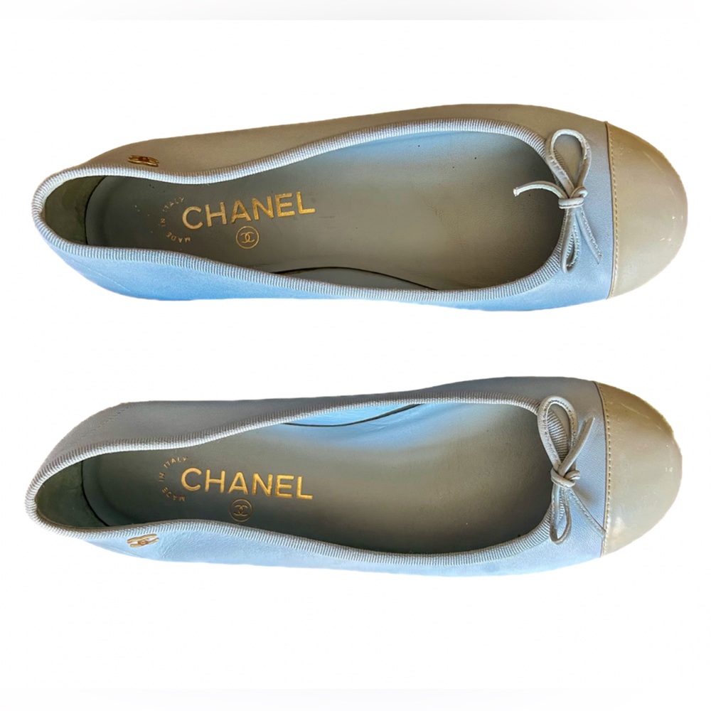 Chanel Blue Flats